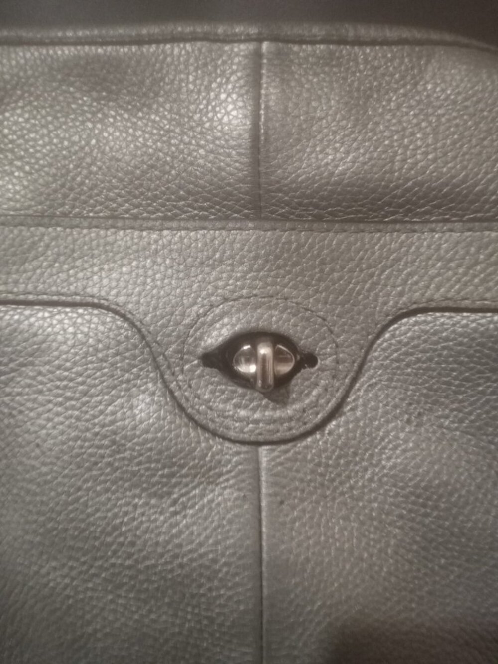 Coach Penelope Leather Snakeskin Trim Crossbody Bag F16533 Preloved Gray - Picture 3 of 15